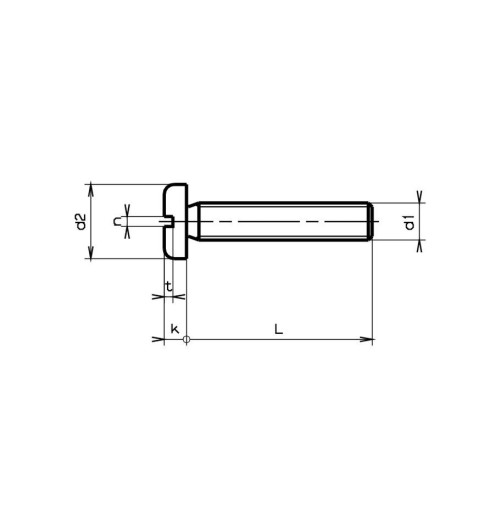 Vis Metrique Inox A2 M5 20mm Fendu Tête Bombée