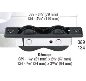 Harken Bullet Poulie 29mm Double Encastrer