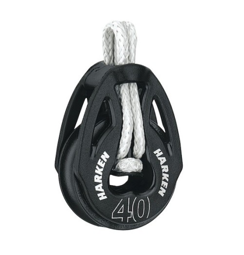 Harken Poulie Carbo 40mm T2 avec point d'ancrage