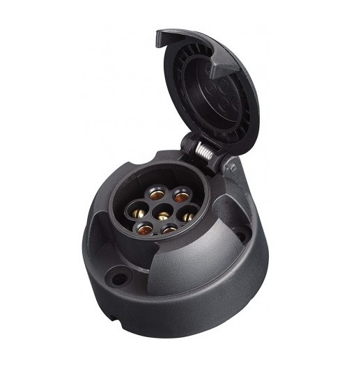 Prise Remorque 7 broches 12V Femelle Cosses