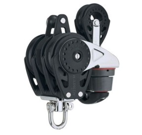 Harken Carbo Poulie 57mm Triple Ratchamatic avec coinceur et Ringot
