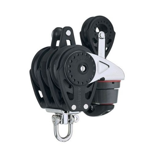 Harken Carbo Poulie 57mm Triple Ratchamatic avec coinceur et Ringot