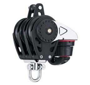 Harken Carbo Poulie 57mm Triple Ringot Ratchamatic Clam Cleat