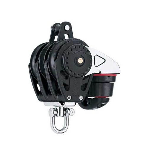 Harken Carbo Poulie 57mm Triple Ringot Ratchamatic Clam Cleat