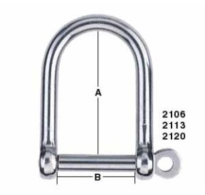 Harken Manille Droite Large Forgée 5mm 2106 H2O Sensations