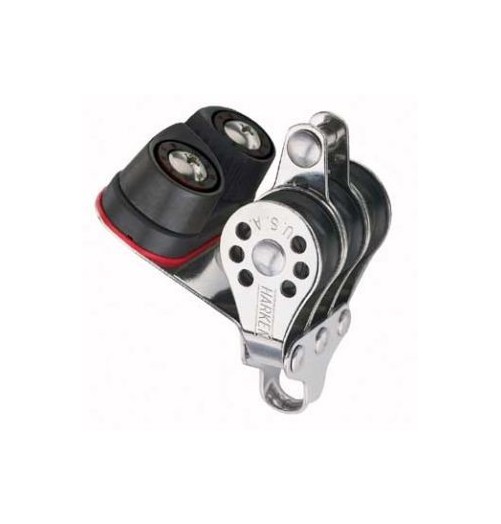 Harken Micro Poulie 22mm Triple Ringot avec Taquet Carbo-Cam 423