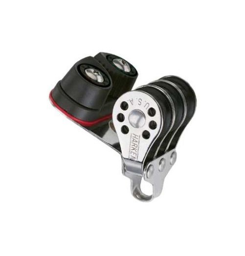 Harken Micro Poulie 22mm Triple avec Taquet Carbo-Cam 423