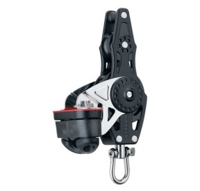 Harken Carbo Block 40mm Fiddle Swivel Becket Cam Cleat
