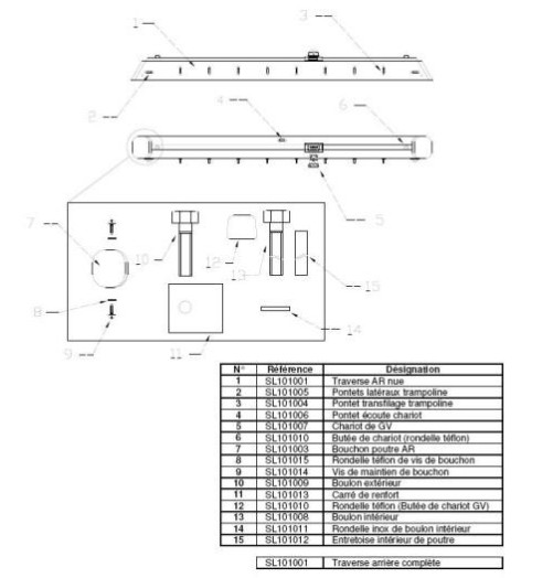 Sirena Bouchon de Poutre Arrière SL16 & SL15.5