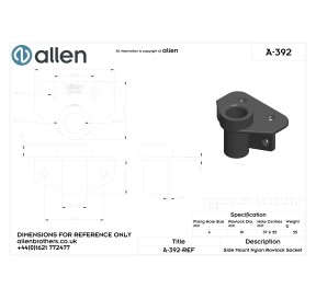 Allen Rowlock Socket Side Open Bottom 19mm