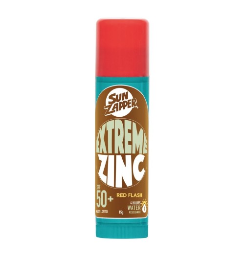 Sun Zapper Extreme Red Flash Zinc Stick Sunscreen SPF 50+ 15g uvb uva H2O Sensations