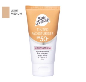 Sun Zapper Creme Solaire Hydratante Teintée 50ml SPF 50+ Léger/Moyen H2O Sensations