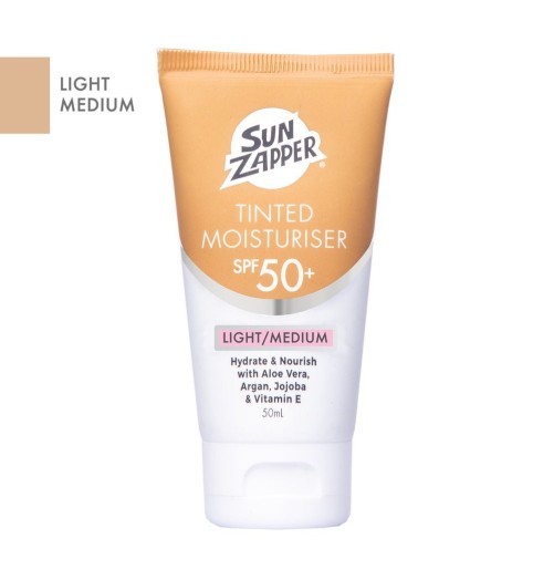 Sun Zapper Creme Solaire Hydratante Teintée 50ml SPF 50+ Léger/Moyen H2O Sensations