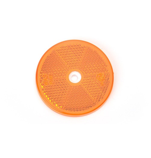 Catadioptre Rond Orange 1 trous 60mm