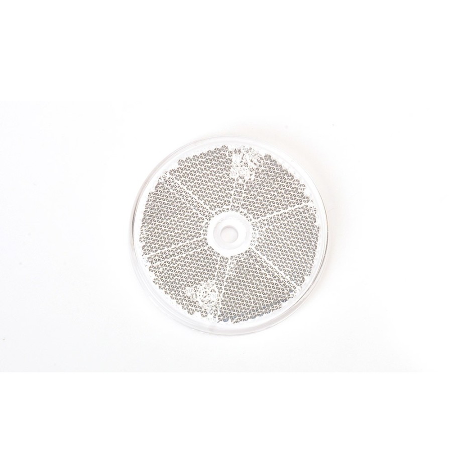 WAS Catadioptre Rond Blanc 1 trous 60mm