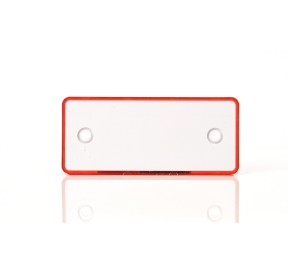 WAS Catadioptre Rectangle Rouge 2 trous 96*42mm