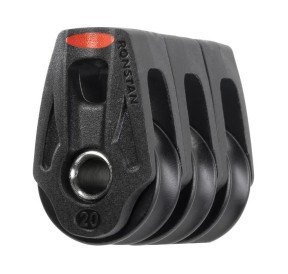 Ronstan Poulie Orbit 20mm Triple Ringot Lashing