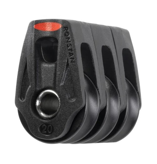 Ronstan Poulie Orbit 20mm Triple Ringot Lashing