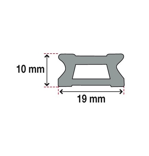 Ronstan Rail aluminium Anodisé Noir Serie 19