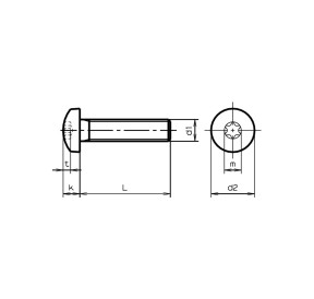 Vis Metrique Inox A4 M3 16mm Torx Tête Bombée