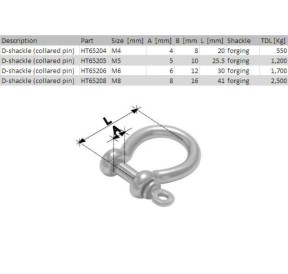 Holt Manille Lyre Forgée 6*24mm 65206 H2O Sensations
