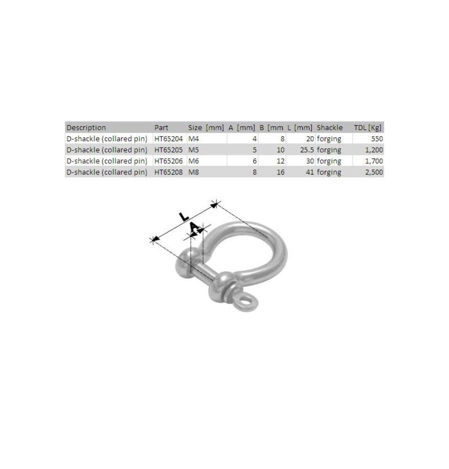 Holt Manille Lyre Forgée 6*24mm