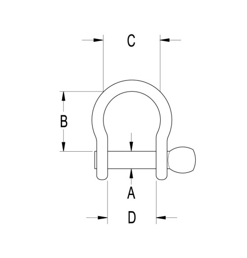 Ronstan Shackle Bow 1/4" 6.4mm