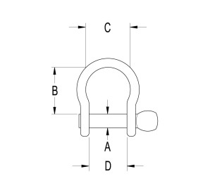 Ronstan Shackle Bow 5/32" 4mm