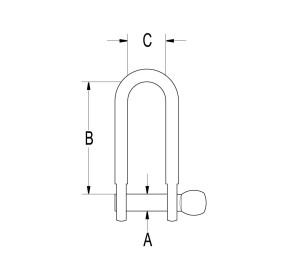 Ronstan Shackle D 3/16" 4.8mm