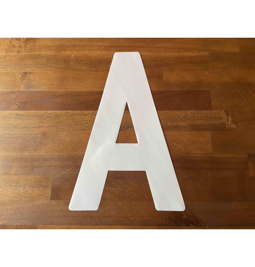 Lettre "A" Autocollant Voile Insigna Blanc 300mm Spécial H2O Sensations