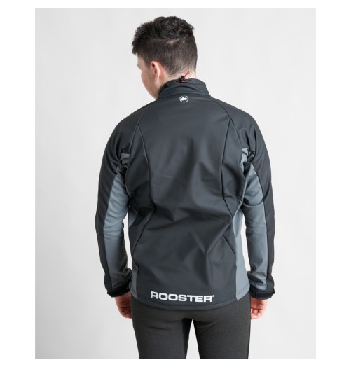 Rooster Mens Active AquaFleece Top Black Grey
