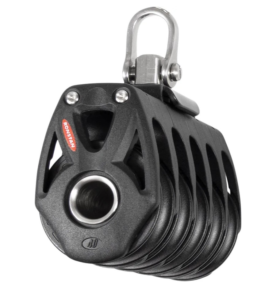 Ronstan Block 40mm Quintuple Swivel 10:1 System