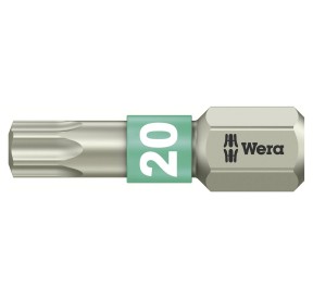 Wera Bits Stainless Steel Torx TX20 25mm EM628812025 H2O Sensations