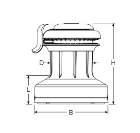 Ronstan Orbit Winch 20ST 1-Vitesse RF6201 RA6201 H2O Sensations