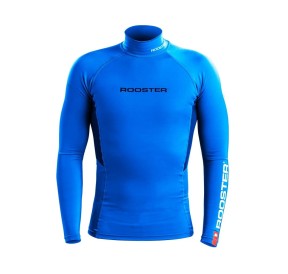 Rooster Mens UV Protection Rash Top Long Sleeves Blue ROORASHBL H2O Sensations