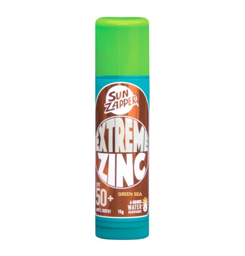 Sun Zapper Extreme Green Sea Flash Zinc Stick SPF 50+ 15g SUNZ84 H2O Sensations