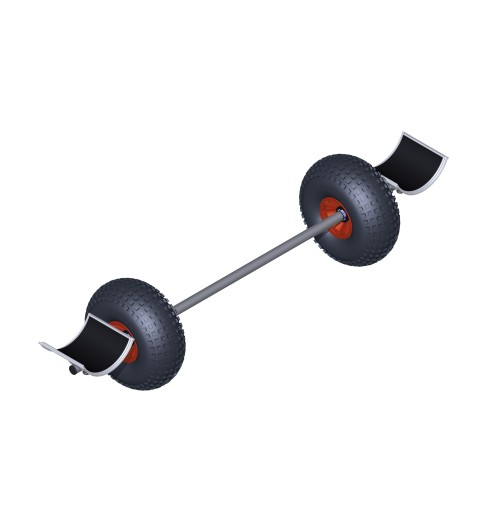 CadKat EuroTrax Mise à l'eau 223cm Roues Rouge Lisse Bers Plat Large CADKAT25SCBK H2O Sensations