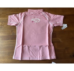 Gul Girls Seaspray Rashguard Short Sleeves Baby Pink RG0312 H2O Sensations