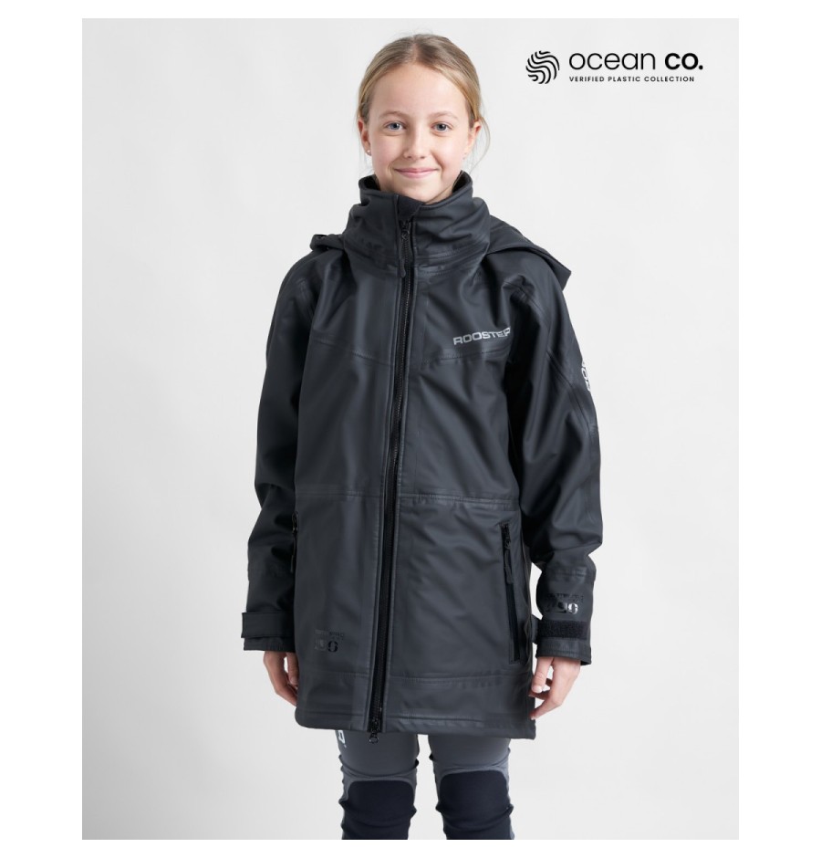 Rooster Pro Aquafleece Rigging Coat Junior Black