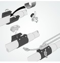 ClamCleat Kit Wishbone Windsurf & Tubes 36 to 37mm