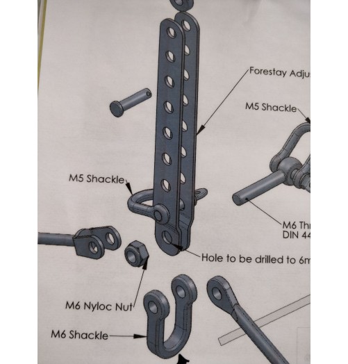 H2O Sensations Bridle Wire Set 1210*3mm Goodall Viper