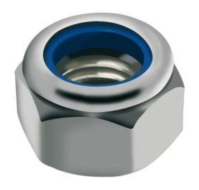 Ecrou Frein (NylStop) Metrique Inox A2 Hexagonal M4
