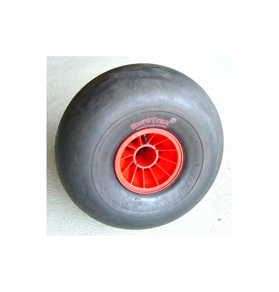 CadKat Trolley EuroTrax Ballon Wheel- 21x12-8 Smooth Red