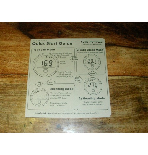 Velocitek Speedpuck Quick Start Guide