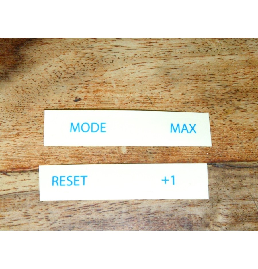 Velocitek ProStart "Mode, Reset, Max 1+" Stickers