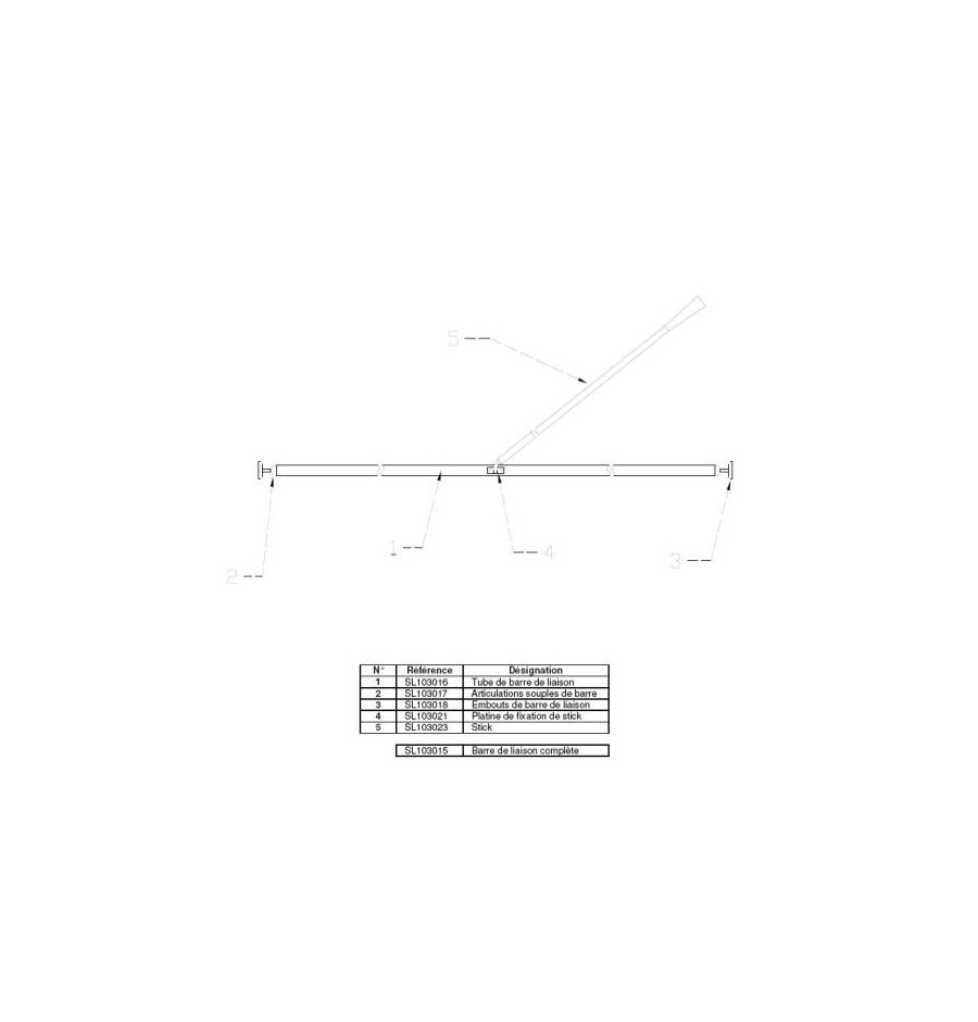 Barre de Liaison SL16 & SL15.5 - Embase Articulation Ronde