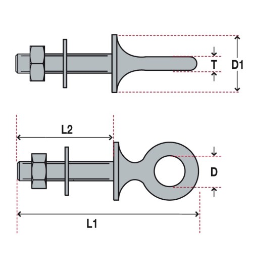 Blue Wave Eye Bolt M6 30mm