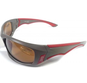 Barz Optics San Juan Grey red Polycarb. Photo. Polarised Melanin infused Amber H2O Sensations