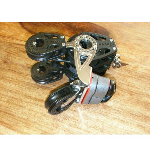 Harken Carbo Poulie 57mm Sixtuple Ratchets Cam Cleat 12:1