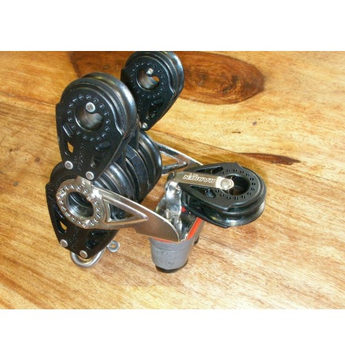 Harken Carbo Poulie 57mm Sixtuple Ratchets Cam Cleat 12:1